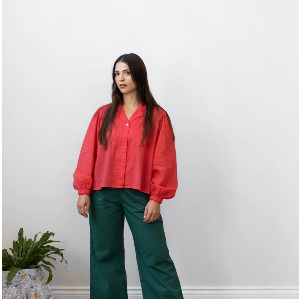 Maggie Jayne red blouse size S